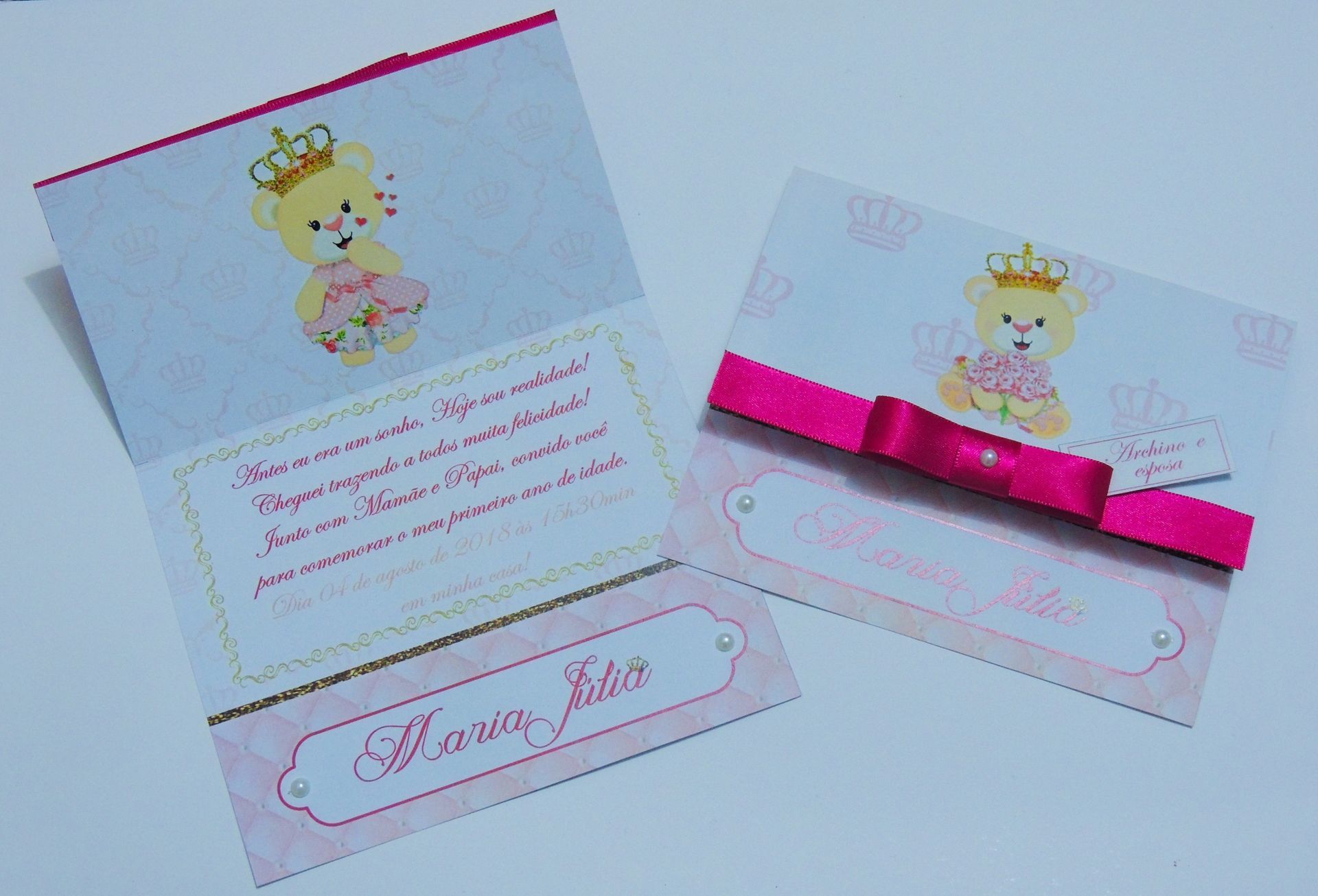 Foto Ursa Princesa - Convite e Lembrancinhas - Imagem 2