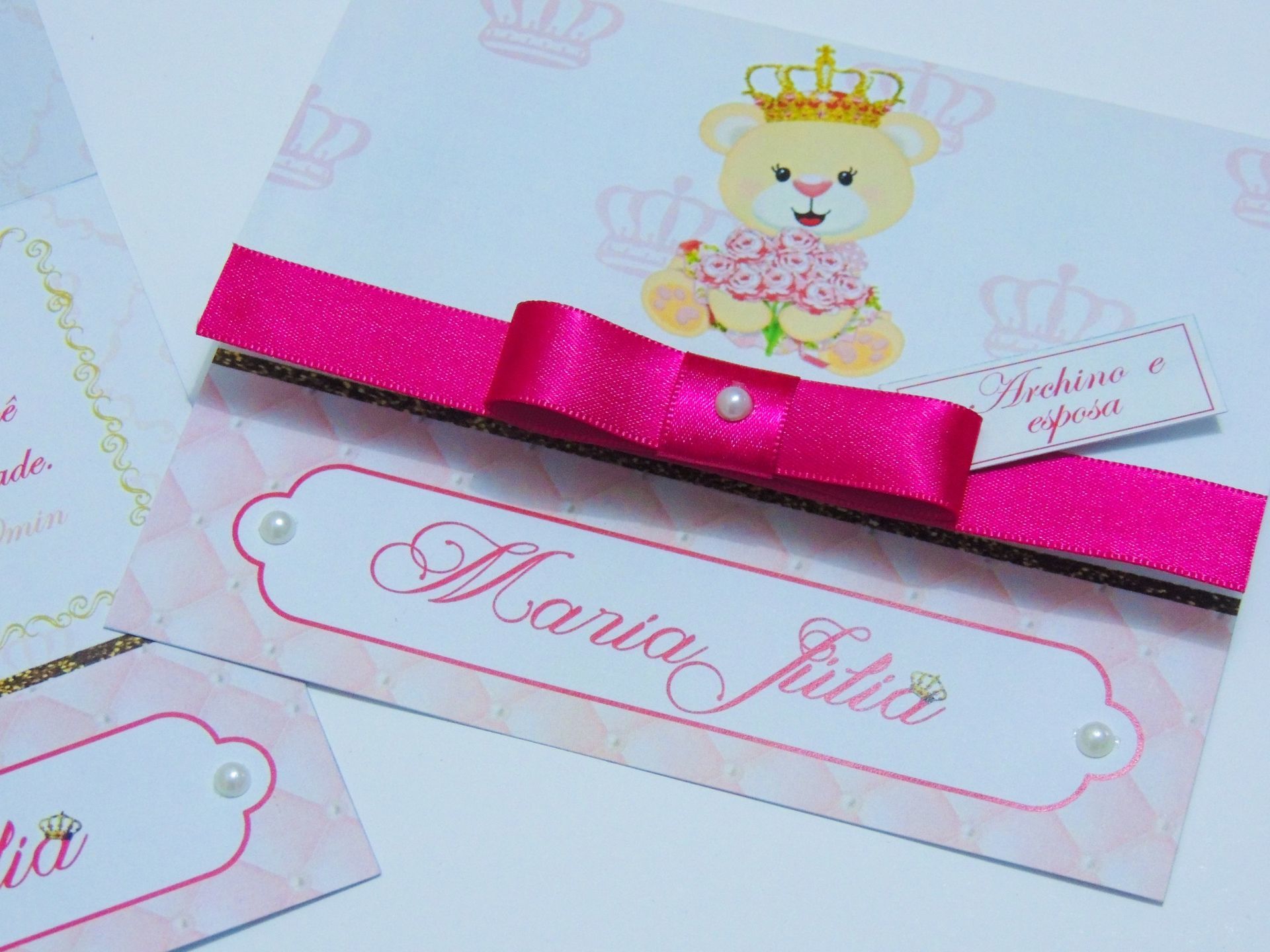 Foto Ursa Princesa - Convite e Lembrancinhas - Imagem 3